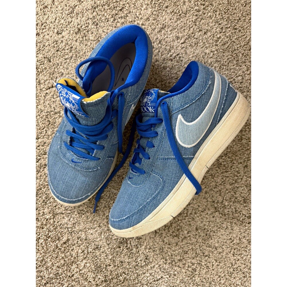 Nike Book 1 Blue Blood Sneaker Low Top Denim Blue/White Men's US 9 Lace Up